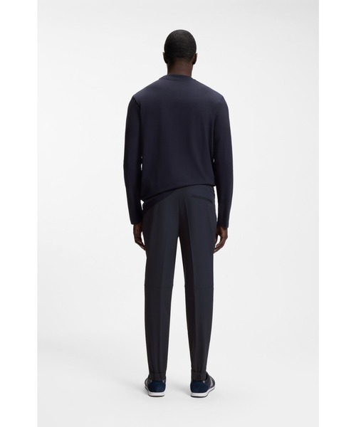 BOSS(ボス)の「テーパードフィットパンツ はっ水ストレッチファブリック(スウェットパンツ・メンズ・ダークブルー/ベージュ/ブラック・52/48/46/50/44/56/54)」の17枚目の写真