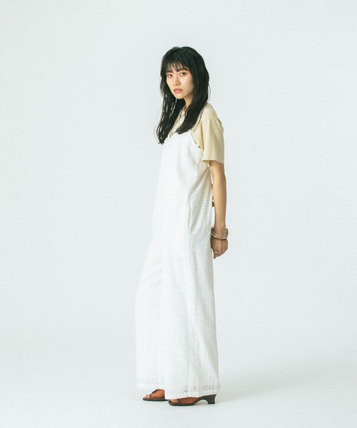 ROSE BUD（ローズバッド）の「【WEB・一部店舗限定】LACE ROMPERS（つなぎ/オールインワン・レディース・ホワイト/ブラック・ONE SIZE）」の8枚目の写真