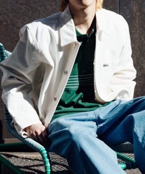 LACOSTE（ラコステ）の「ヘビーオンスデニムジャケット（シャツ/ブラウス・メンズ・ホワイト/インディゴブルー/ブラック・39/40/38/41）」の2枚目の写真