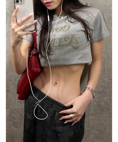 EVRIS（エヴリス）の「ジャストサイズグラフィックＴシャツ（Tシャツ/カットソー・レディース・ホワイト/グレー/ブラック・FREE）」の3枚目の写真