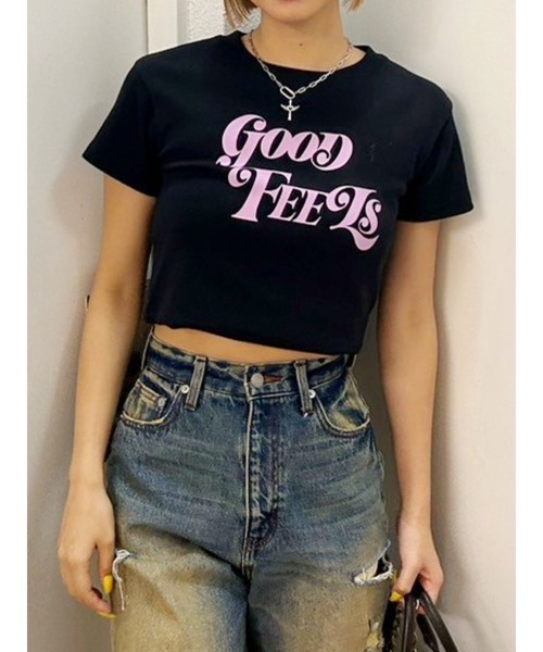 EVRIS（エヴリス）の「ジャストサイズグラフィックＴシャツ（Tシャツ/カットソー・レディース・ホワイト/グレー/ブラック・FREE）」の2枚目の写真