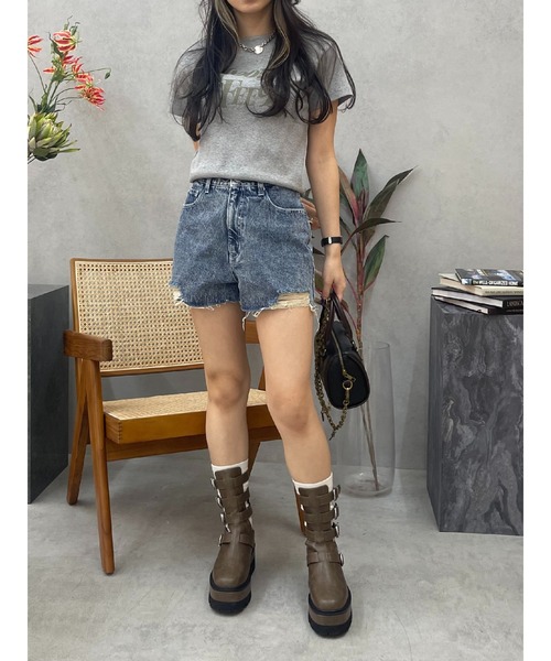 EVRIS（エヴリス）の「ジャストサイズグラフィックＴシャツ（Tシャツ/カットソー・レディース・ホワイト/グレー/ブラック・FREE）」の16枚目の写真