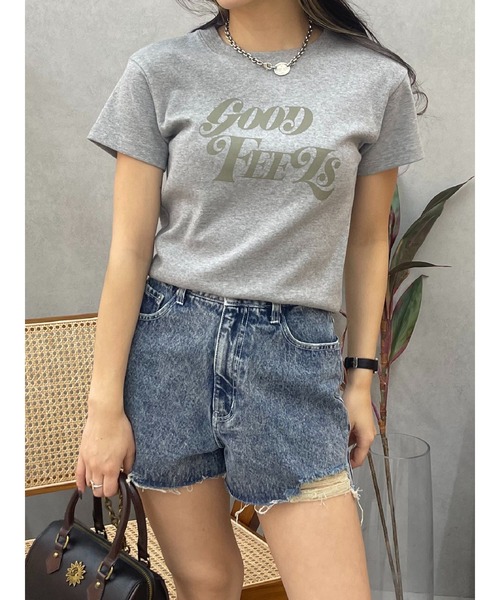 EVRIS（エヴリス）の「ジャストサイズグラフィックＴシャツ（Tシャツ/カットソー・レディース・ホワイト/グレー/ブラック・FREE）」の14枚目の写真