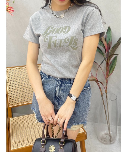 EVRIS（エヴリス）の「ジャストサイズグラフィックＴシャツ（Tシャツ/カットソー・レディース・ホワイト/グレー/ブラック・FREE）」の15枚目の写真