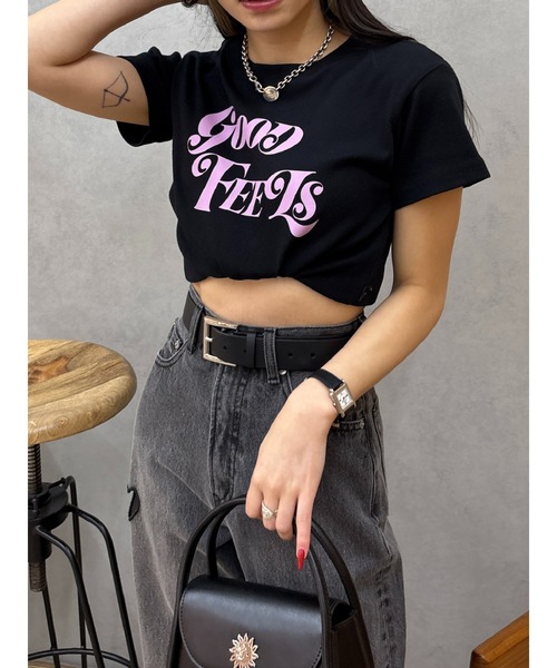 EVRIS（エヴリス）の「ジャストサイズグラフィックＴシャツ（Tシャツ/カットソー・レディース・ホワイト/グレー/ブラック・FREE）」の4枚目の写真