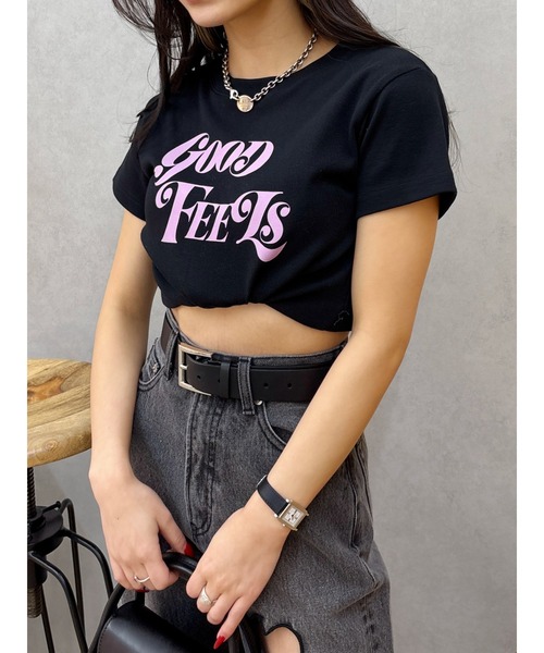 EVRIS（エヴリス）の「ジャストサイズグラフィックＴシャツ（Tシャツ/カットソー・レディース・ホワイト/グレー/ブラック・FREE）」の6枚目の写真