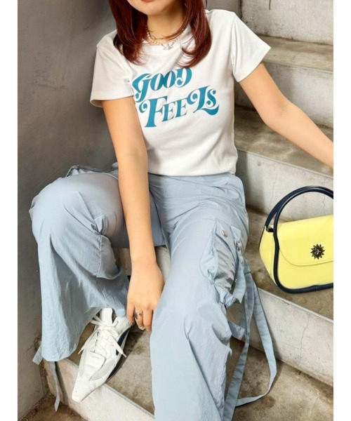 EVRIS（エヴリス）の「ジャストサイズグラフィックＴシャツ（Tシャツ/カットソー・レディース・ホワイト/グレー/ブラック・FREE）」の18枚目の写真