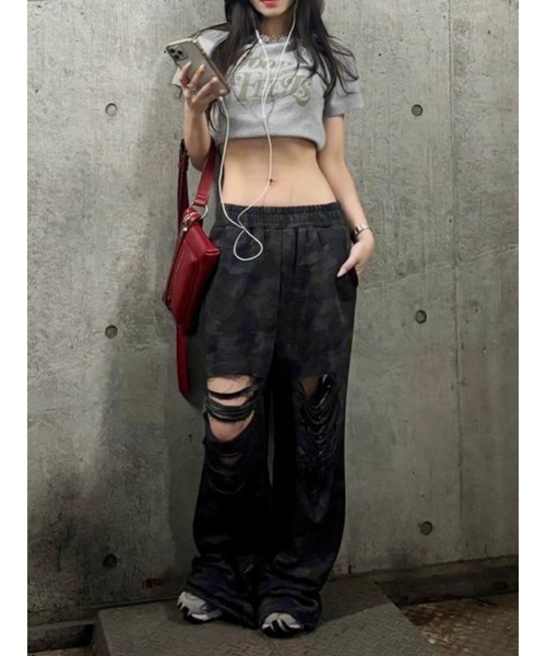 EVRIS（エヴリス）の「ジャストサイズグラフィックＴシャツ（Tシャツ/カットソー・レディース・ホワイト/グレー/ブラック・FREE）」の22枚目の写真