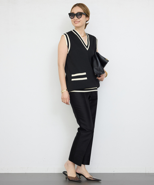 Deuxieme Classe スラックス 黒 0204125Y0048 civilized パンツ（スラックス）｜Deuxieme Classe