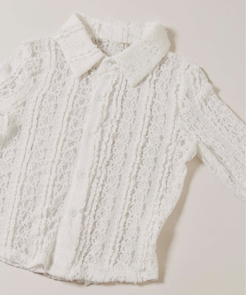 WC（ダブル シー）の「クリンクルレースシャツ（シャツ/ブラウス・レディース・ホワイト・FREE）」の10枚目の写真
