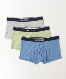 LACOSTE（ラコステ）の「3パックプリントストレッチコットントランクボクサーショーツ   ボクサーパンツ（ボクサーパンツ）」