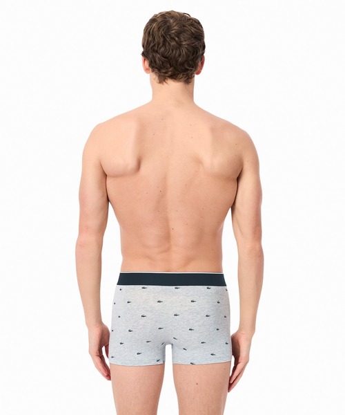 LACOSTE（ラコステ）の「３パックプリントストレッチコットントランクボクサーショーツ / ボクサーパンツ（ボクサーパンツ・メンズ・ライトグレー/ダークグリーン/ネイビー/ピンク/ライトグリーン・XL/S/L/M）」の8枚目の写真