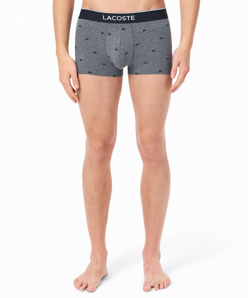 LACOSTE（ラコステ）の「３パックプリントストレッチコットントランクボクサーショーツ / ボクサーパンツ（ボクサーパンツ・メンズ・ライトグレー/ダークグリーン/ネイビー/ピンク/ライトグリーン・XL/S/L/M）」の9枚目の写真