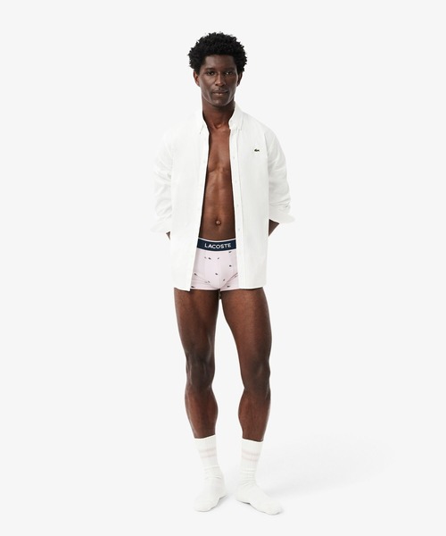 LACOSTE（ラコステ）の「３パックプリントストレッチコットントランクボクサーショーツ / ボクサーパンツ（ボクサーパンツ・メンズ・ライトグレー/ダークグリーン/ネイビー/ピンク/ライトグリーン・XL/S/L/M）」の18枚目の写真