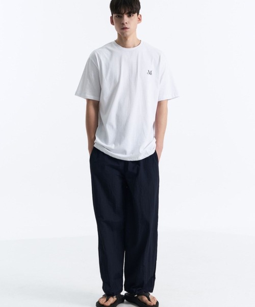 ALAND（エーランド）の「【UNISEX】MUCENT／ラウンドロゴT（Tシャツ/カットソー・レディース・オリーブ/ブラック/ピンク/ホワイト・MEDIUM/LARGE）」の6枚目の写真