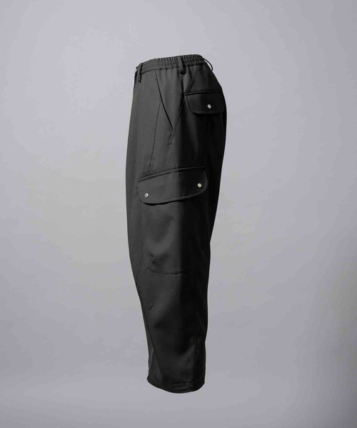 UNISEX》Chambray Wool Prime-Wide Three-Dimensional Cutting Cargo