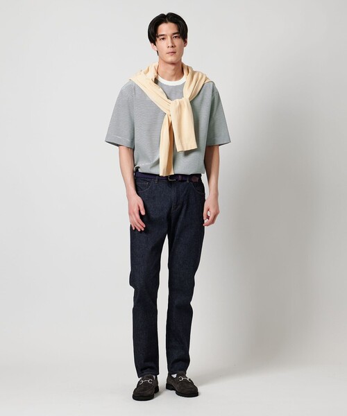 UNITED ARROWS（ユナイテッドアローズ）の「ポンチ ボーダー Tシャツ デオドランド ー抗菌防臭・接触冷感ー（Tシャツ/カットソー・メンズ・オフホワイト/モカ/ブラック・M/XL/L/S）」の9枚目の写真