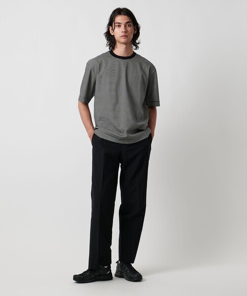 UNITED ARROWS（ユナイテッドアローズ）の「ポンチ ボーダー Tシャツ デオドランド ー抗菌防臭・接触冷感ー（Tシャツ/カットソー・メンズ・オフホワイト/モカ/ブラック・M/XL/L/S）」の10枚目の写真