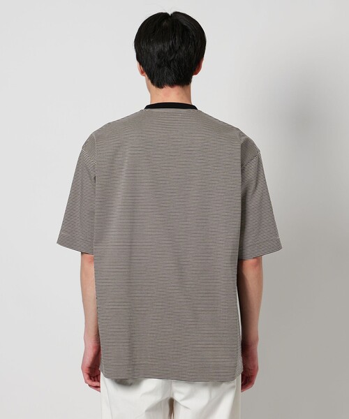UNITED ARROWS（ユナイテッドアローズ）の「ポンチ ボーダー Tシャツ デオドランド ー抗菌防臭・接触冷感ー（Tシャツ/カットソー・メンズ・オフホワイト/モカ/ブラック・M/XL/L/S）」の13枚目の写真