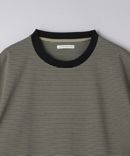 UNITED ARROWS（ユナイテッドアローズ）の「ポンチ ボーダー Tシャツ デオドランド ー抗菌防臭・接触冷感ー（Tシャツ/カットソー・メンズ・オフホワイト/モカ/ブラック・M/XL/L/S）」の16枚目の写真