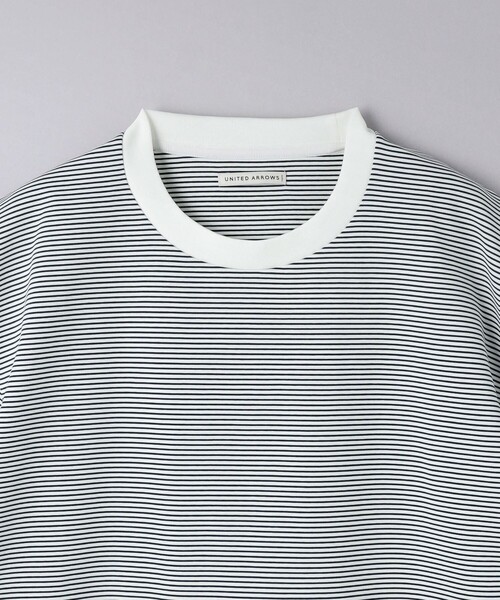 UNITED ARROWS（ユナイテッドアローズ）の「ポンチ ボーダー Tシャツ デオドランド ー抗菌防臭・接触冷感ー（Tシャツ/カットソー・メンズ・オフホワイト/モカ/ブラック・M/XL/L/S）」の21枚目の写真