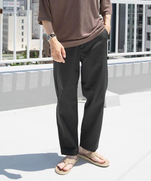 ITEMS URBANRESEARCH(アイテムズ アーバンリサーチ)の「『セットアップ対応』マシンウォッシャブルピケテーパードパンツ(その他パンツ・メンズ・ネイビー/カーキ/ブラック・MEDIUM/LARGE)」の13枚目の写真