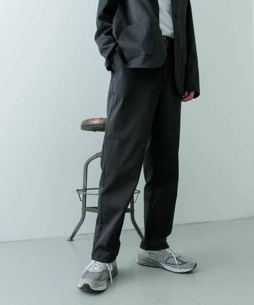 ITEMS URBANRESEARCH(アイテムズ アーバンリサーチ)の「『セットアップ対応』マシンウォッシャブルピケテーパードパンツ(その他パンツ・メンズ・ネイビー/カーキ/ブラック・MEDIUM/LARGE)」の18枚目の写真