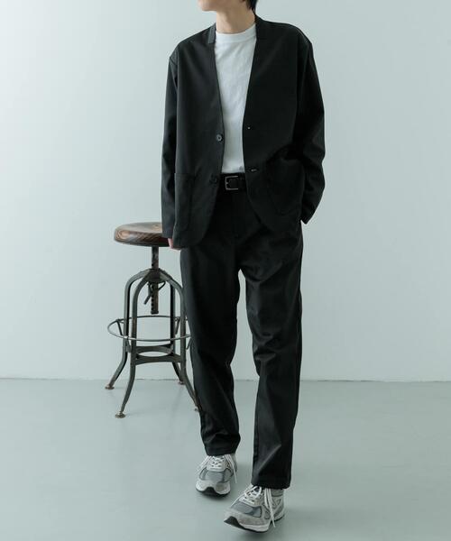 ITEMS URBANRESEARCH(アイテムズ アーバンリサーチ)の「『セットアップ対応』マシンウォッシャブルピケテーパードパンツ(その他パンツ・メンズ・ネイビー/カーキ/ブラック・MEDIUM/LARGE)」の21枚目の写真