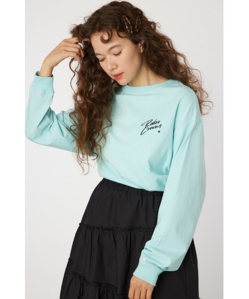 RODEO CROWNS WIDE BOWL（ロデオクラウンズワイドボウル）の「Cowboy バンダナ ロングスリーブTシャツ（Tシャツ/カットソー・レディース・ブラック/オフホワイト/サックスブルー/ライトピンク・FREE）」の3枚目の写真
