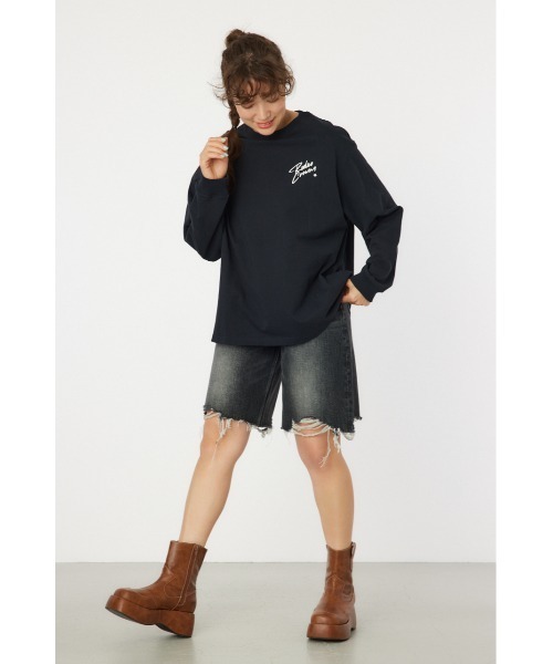 RODEO CROWNS WIDE BOWL（ロデオクラウンズワイドボウル）の「Cowboy バンダナ ロングスリーブTシャツ（Tシャツ/カットソー・レディース・ブラック/オフホワイト/サックスブルー/ライトピンク・FREE）」の22枚目の写真