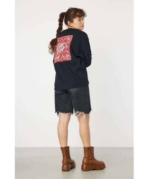 RODEO CROWNS WIDE BOWL（ロデオクラウンズワイドボウル）の「Cowboy バンダナ ロングスリーブTシャツ（Tシャツ/カットソー・レディース・ブラック/オフホワイト/サックスブルー/ライトピンク・FREE）」の21枚目の写真