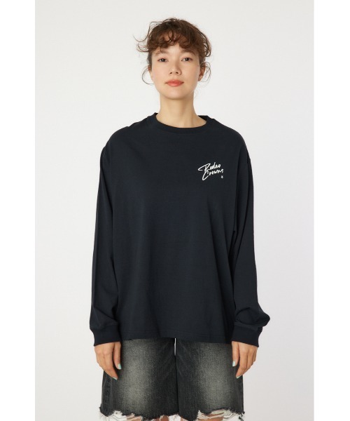 RODEO CROWNS WIDE BOWL（ロデオクラウンズワイドボウル）の「Cowboy バンダナ ロングスリーブTシャツ（Tシャツ/カットソー・レディース・ブラック/オフホワイト/サックスブルー/ライトピンク・FREE）」の20枚目の写真