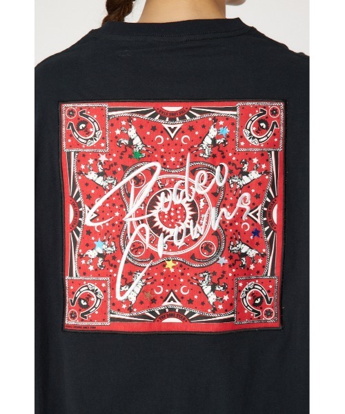 RODEO CROWNS WIDE BOWL（ロデオクラウンズワイドボウル）の「Cowboy バンダナ ロングスリーブTシャツ（Tシャツ/カットソー・レディース・ブラック/オフホワイト/サックスブルー/ライトピンク・FREE）」の15枚目の写真