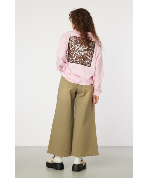 RODEO CROWNS WIDE BOWL（ロデオクラウンズワイドボウル）の「Cowboy バンダナ ロングスリーブTシャツ（Tシャツ/カットソー・レディース・ブラック/オフホワイト/サックスブルー/ライトピンク・FREE）」の9枚目の写真