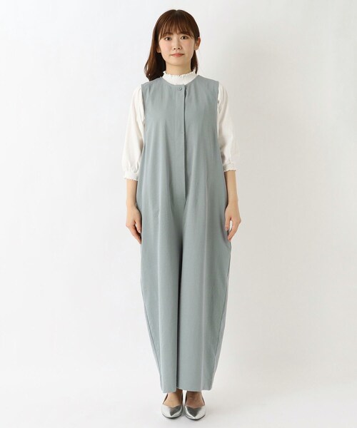 Deuxieme Class ノースリーブ オールインワン サロペット She's Closet オールインワン 前後2wayVネックノースリーブ裾