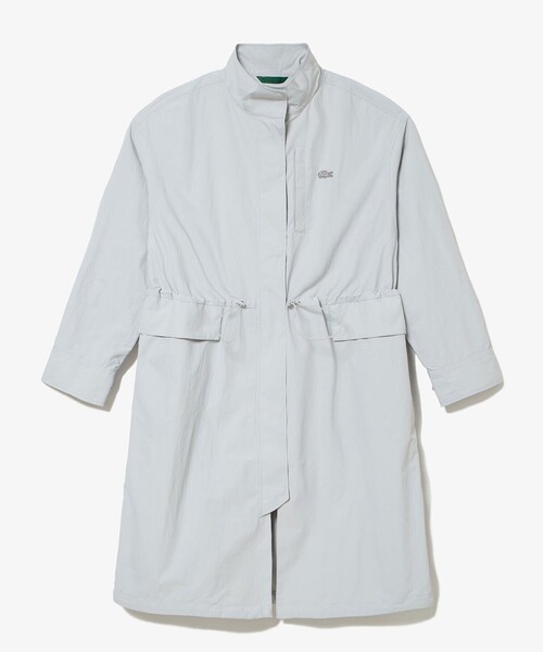 LACOSTE(ラコステ)の「撥水 ナイロンタフタ スタンドカラーユーティリティコート(トレンチコート・レディース・ライトグレー/ベージュ・34/40/36/38)」の6枚目の写真