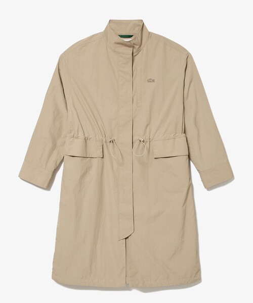 LACOSTE(ラコステ)の「撥水 ナイロンタフタ スタンドカラーユーティリティコート(トレンチコート・レディース・ライトグレー/ベージュ・34/40/36/38)」の15枚目の写真