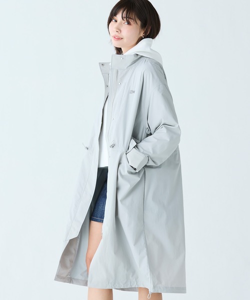 LACOSTE(ラコステ)の「撥水 ナイロンタフタ スタンドカラーユーティリティコート(トレンチコート・レディース・ライトグレー/ベージュ・34/40/36/38)」の19枚目の写真