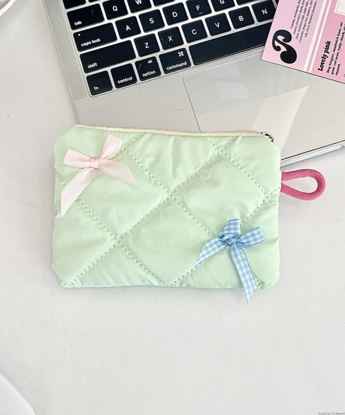 Liaa/キルティング リボン ミニポーチ A18568（ポーチ）｜tone