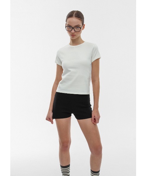 BLACKUP（ブラックアップ）の「[B-BASIC] スタンダードリンガーラウンド半袖Tシャツ（Tシャツ/カットソー・レディース・アイボリー/グレー/チャコール・MEDIUM/SMALL）」の16枚目の写真