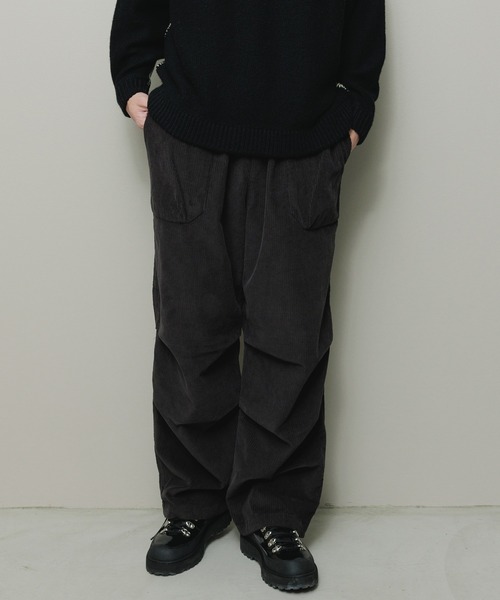 Bal ブラックカーゴパンツ XL BAL（バル）の「CORD WIDE MOUNTAIN PANT（その他パンツ）」 - WEAR