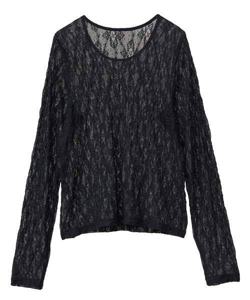 ESCAR（エスカー）の「■ESCAR レースロンTEE（Tシャツ/カットソー・レディース・ブラック・FREE）」の8枚目の写真