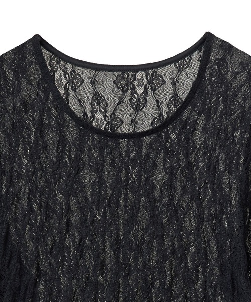 ESCAR（エスカー）の「■ESCAR レースロンTEE（Tシャツ/カットソー・レディース・ブラック・FREE）」の9枚目の写真