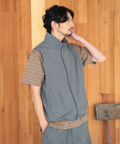 B:MING by BEAMS（ビーミングバイビームス）の「ライトナイロン ベスト（ベスト・メンズ・グリーン系その他/ブラック・S/M/L）」の9枚目の写真