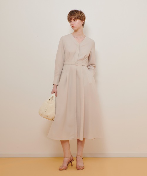 セール】Vネックタックワンピース（ワンピース）｜allureville