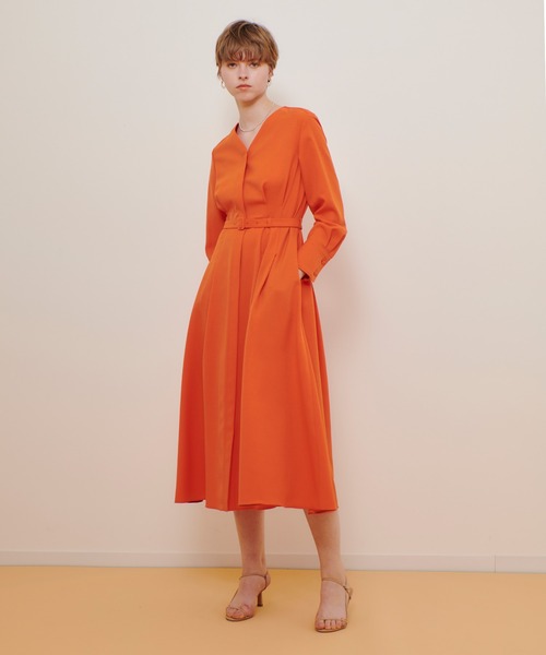 セール】Vネックタックワンピース（ワンピース）｜allureville