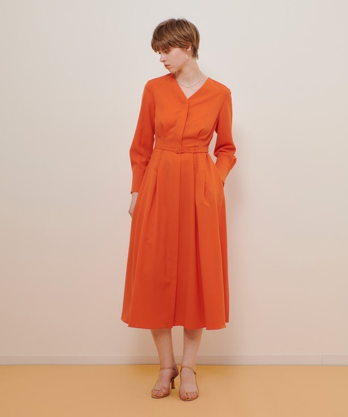 【allureville】アルアバイル 赤 長袖ワンピース Sサイズ allureville】アルアバイル 赤 長袖ワンピース Sサイズ セール】V