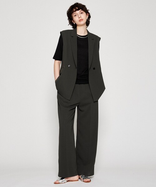 cloenc（クロエンス）の「【セットアップ／マシンウォッシュ】イージーワイドパンツ（その他パンツ・レディース・グレー/チャコールグレー/ナチュラル・01/02/03）」の17枚目の写真