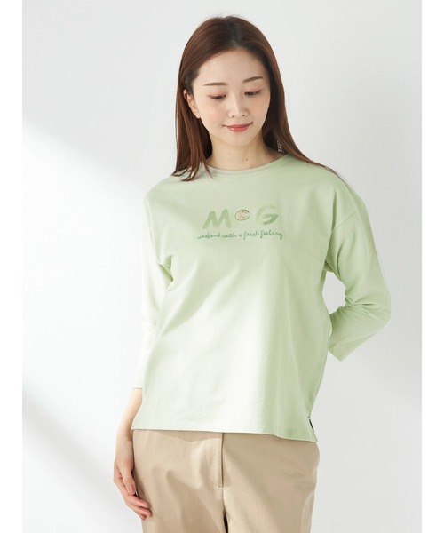 McGREGOR（マックレガー）の「プリント＆刺繍Tシャツ（Tシャツ/カットソー・レディース・アイボリー/ライム・L/M）」の2枚目の写真
