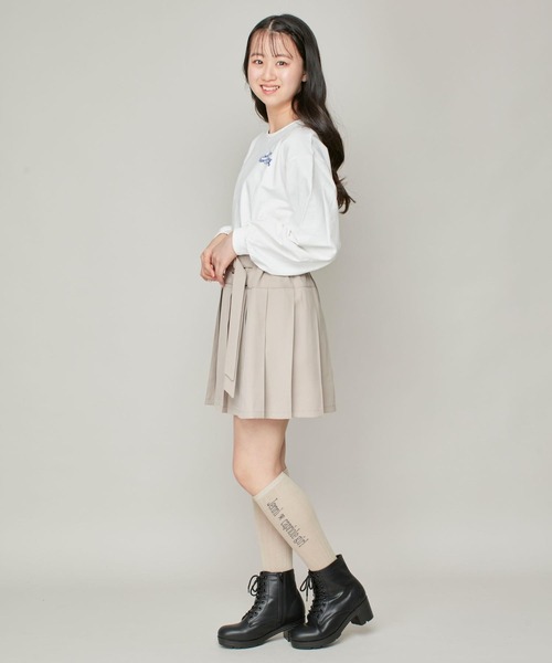 JENNI(ジェニィ)の「左右柄リブロゴソックス(ソックス/靴下・キッズ・ブラック/オフホワイト/ベージュ・19-21cm/22-24cm)」の16枚目の写真